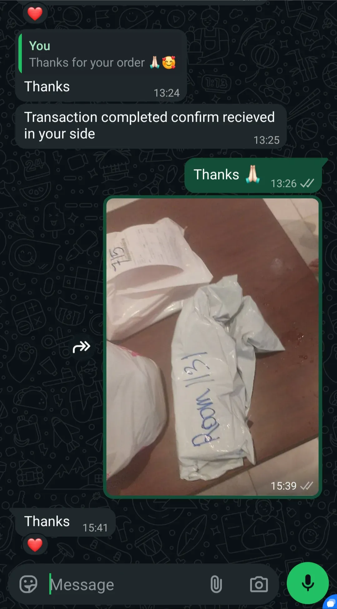 WhatsApp chat with a customer in Bangkok about TEREA Turquoise